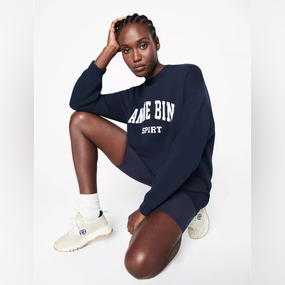Anine Bing Dina Sneakers - Cream And Pacific Blue